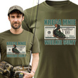 Wędkarska koszulka bawełniana T-shirt z dużym nadrukiem BRANIE ZACZYNA SIĘ PO 40-stce