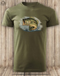 Wędkarska koszulka bawełniana T-shirt z dużym nadrukiem RYBA