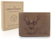 Elegancki portfel skórzany męski z ochroną RFID - JELEŃ