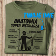 Wędkarska koszulka bawełniana T-shirt nadruk IMIĘ - ANATOMIA SUPER WĘDKARZA