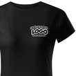 Damska bawełniana koszulka T-shirt z własnym nadrukiem - kolor czarny