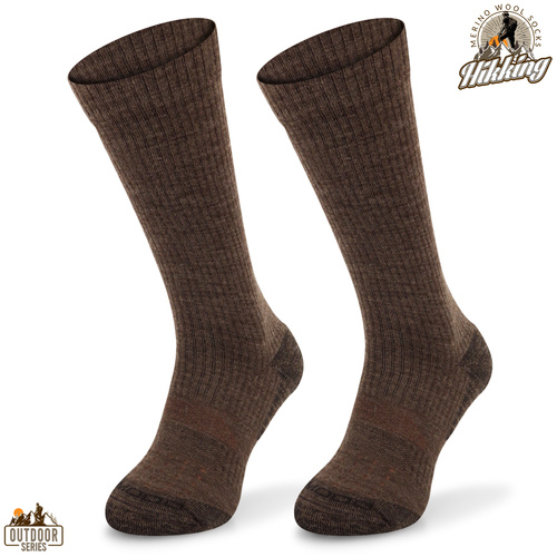 Skarpety trekkingowe TRE20 - 38% wełny merino - brązowy