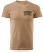 Piaskowa męska koszulka T-shirt z własnym nadrukiem