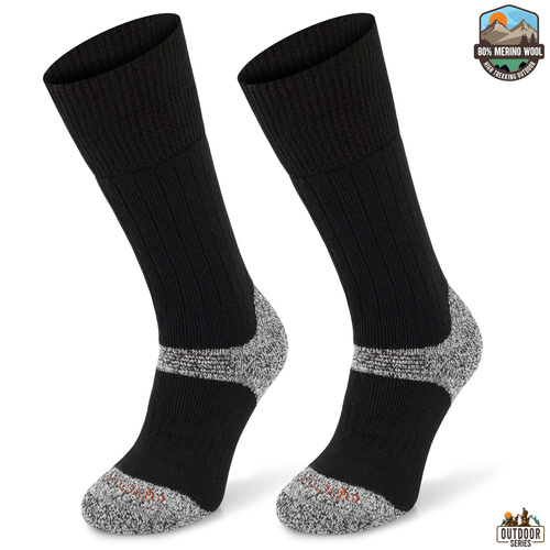 Grube zimowe skarpety trekkingowe TRE9 - czarne