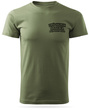 Khaki męska koszulka T-shirt z własnym nadrukiem 