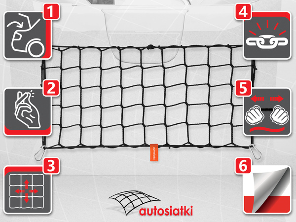 Siatka boczna do bagażnika Skoda Octavia III kombi