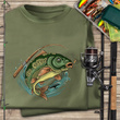 Wędkarska koszulka bawełniana T-shirt z dużym nadrukiem KARP