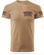 Piaskowa męska koszulka T-shirt z własnym nadrukiem 