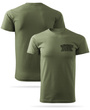 Khaki męska koszulka T-shirt z własnym nadrukiem 