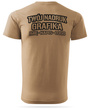 Piaskowa męska koszulka T-shirt z własnym nadrukiem 