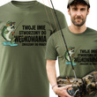 Wędkarska koszulka bawełniana T-shirt nadruk IMIĘ - STWORZONY DO WĘDKOWANIA