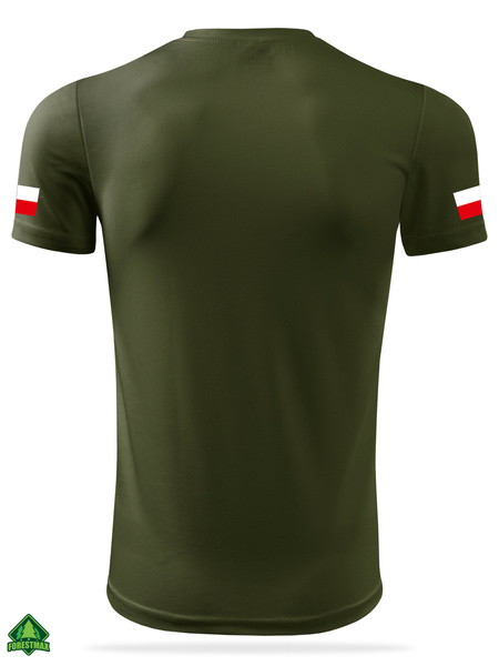 Termoaktywna koszulka wojskowa military - nadruk Orzełek WOT i flagi Polski