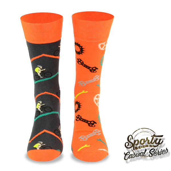 Zestaw kolorowych skarpetek bawełnianych - ROWER / 3PAK