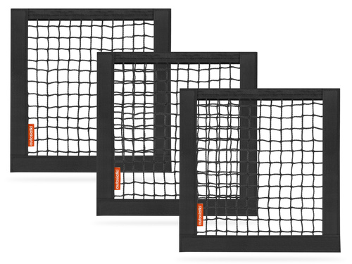 Zestaw 3 sztuk siatka kieszeń na rzep 25x25 cm