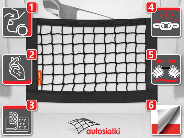 Siatka kieszeń do bagażnika Skoda Octavia II Kombi