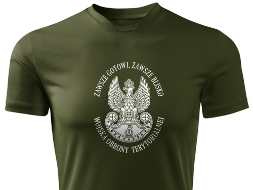 Termoaktywna koszulka wojskowa military - nadruk Godło WOT