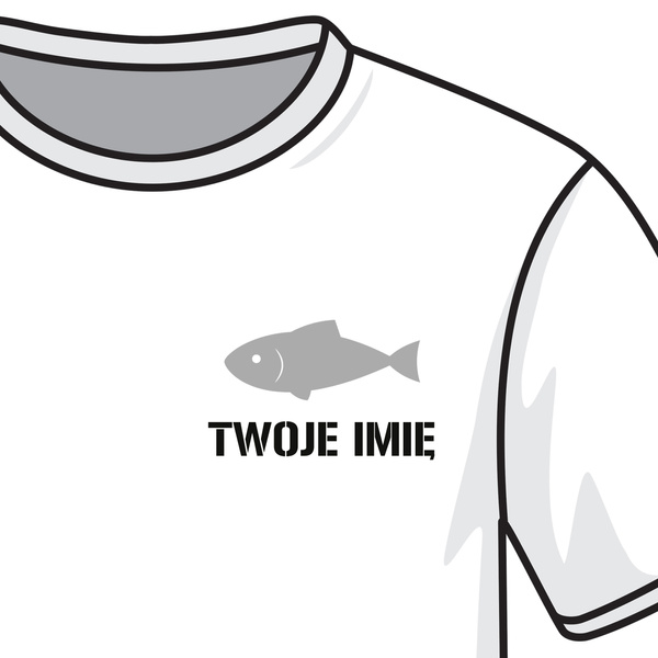 TWOJE IMIĘ / KSYWKA - nadruk pod małą rybką FM/DTF-M