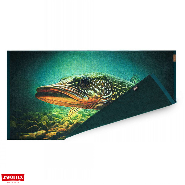 Wędkarski ręcznik bawełniany firmy Zwoltex - wzór Szczupak - 50x100cm