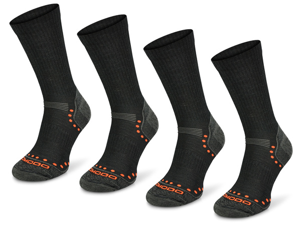 Zestaw skarpet trekkingowych STAL - 50% merino i alpaki - czarne / 2PAK