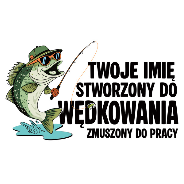 Nadruk umieszczony na koszulce - TWOJE IMIĘ FM / DTF / I003