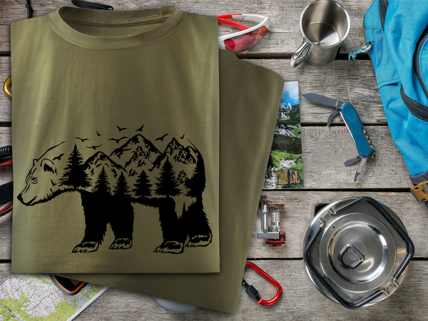 koszulka T-shirt nadruk NIEDŹWIEDŹ
