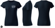 Damska bawełniana koszulka T-shirt z własnym nadrukiem - kolor granatowy