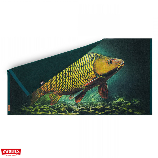 Wędkarski ręcznik bawełniany firmy Zwoltex - wzór Karp - 50x100cm