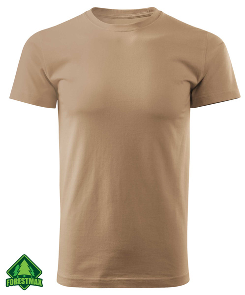 Bawełniana koszulka męska - piaskowa 2XL