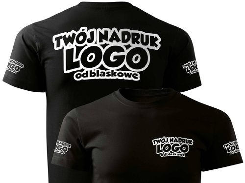 Czarna męska koszulka T-shirt z własnym nadrukiem