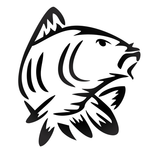 KARP 12 odblaskowa naklejka na auto czarna