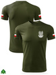 Termoaktywna koszulka wojskowa military - nadruk Orzełek WOT i flagi Polski