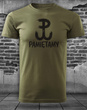 Koszulka patriotyczna T-shirt zieleń wojskowa - POLSKA WALCZĄCA - PAMIĘTAMY