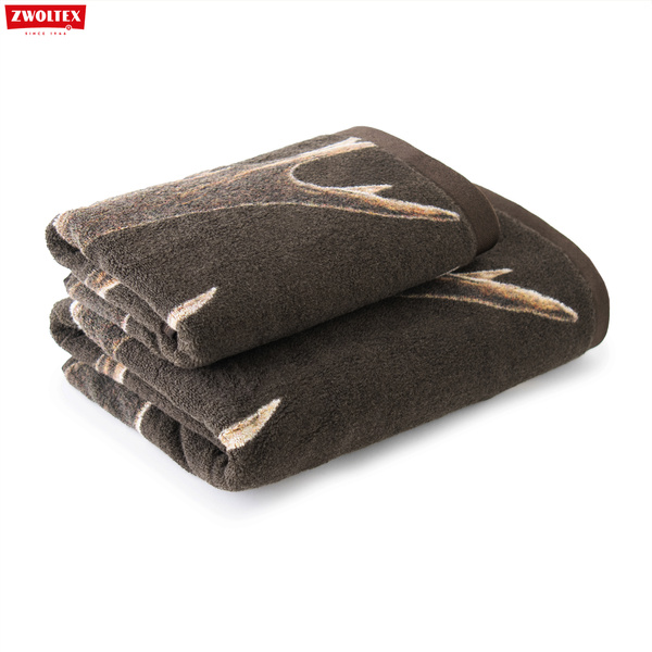 Komplet myśliwskich ręczników bawełnianych Zwoltex - Jeleń - 50x100cm + 70x140cm