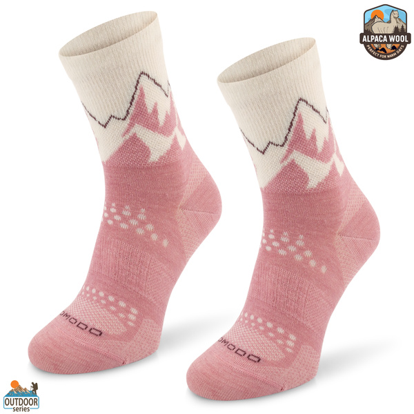 Skarpety trekkingowe TRE29 All Trail Hiker Thin Merino i Alpaka - różowy