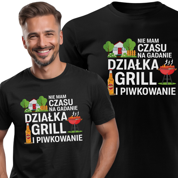 Koszulka bawełniana T-shirt nadruk NIE MAM CZASU NA GADANIE...