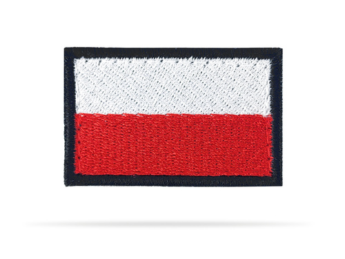 Haftowana naszywka FLAGA POLSKI 5 x 3cm + rzep