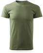Khaki męska koszulka T-shirt z własnym nadrukiem 