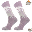 Skarpety trekkingowe TRE19 - fioletowe góry
