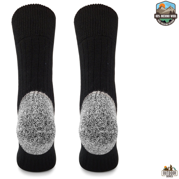 Grube zimowe skarpety trekkingowe TRE9 - czarne