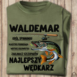 Wędkarska koszulka bawełniana T-shirt nadruk IMIĘ - NAJLEPSZY WĘDKARZ