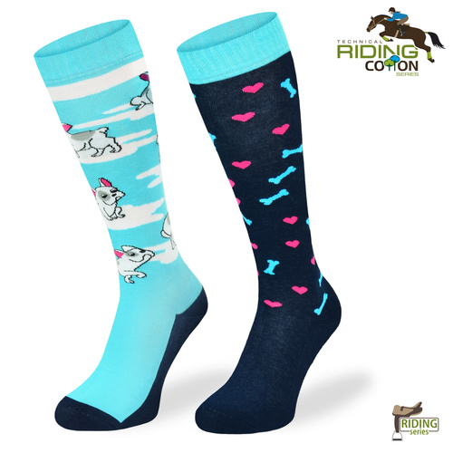 Podkolanówki jeździeckie – Buldożek Francuski, Piesek, Doglover