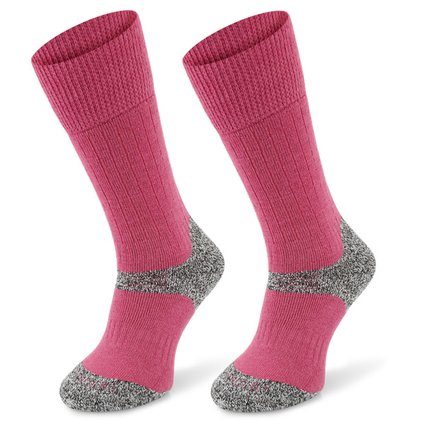Grube zimowe skarpety trekkingowe TRE9 - różowe
