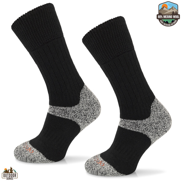 Grube zimowe skarpety trekkingowe TRE9 - czarne