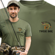 Wędkarska koszulka bawełniana T-shirt z nadrukiem SZCZUPAKA I IMIENIA