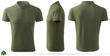 Outdoorowa koszulka męska typu polo - kolor khaki