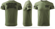 Khaki męska koszulka T-shirt z własnym nadrukiem 