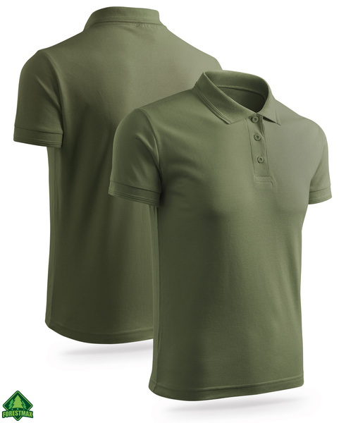 Outdoorowa koszulka męska typu polo - kolor khaki