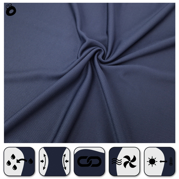 Termoaktywna męska koszulka polo z własnym nadrukiem - kolor granatowy