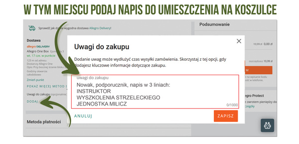 Koszulka WOT nadruk:  stopień + nazwisko + własny napis + flagi gaszone