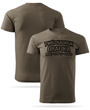 Brązowa męska koszulka T-shirt z własnym nadrukiem
